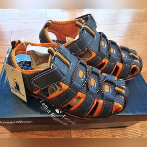 Rugged Bear Toddler Boys Water Shoes - Size 11T - Navy & Orange - NWT